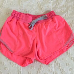 Bright pink lululemon shorts, size 4